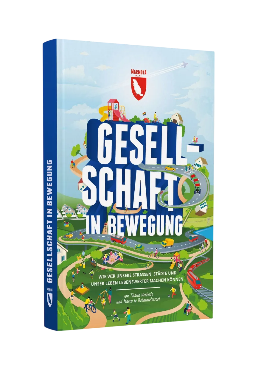 Gesellschaft in Bewegung – Buch über urbane Mobilität von Marco te Brömmelstroet und Thalia Verkade, mit Nachwort von Ingwar Perowanowitsch (2024)